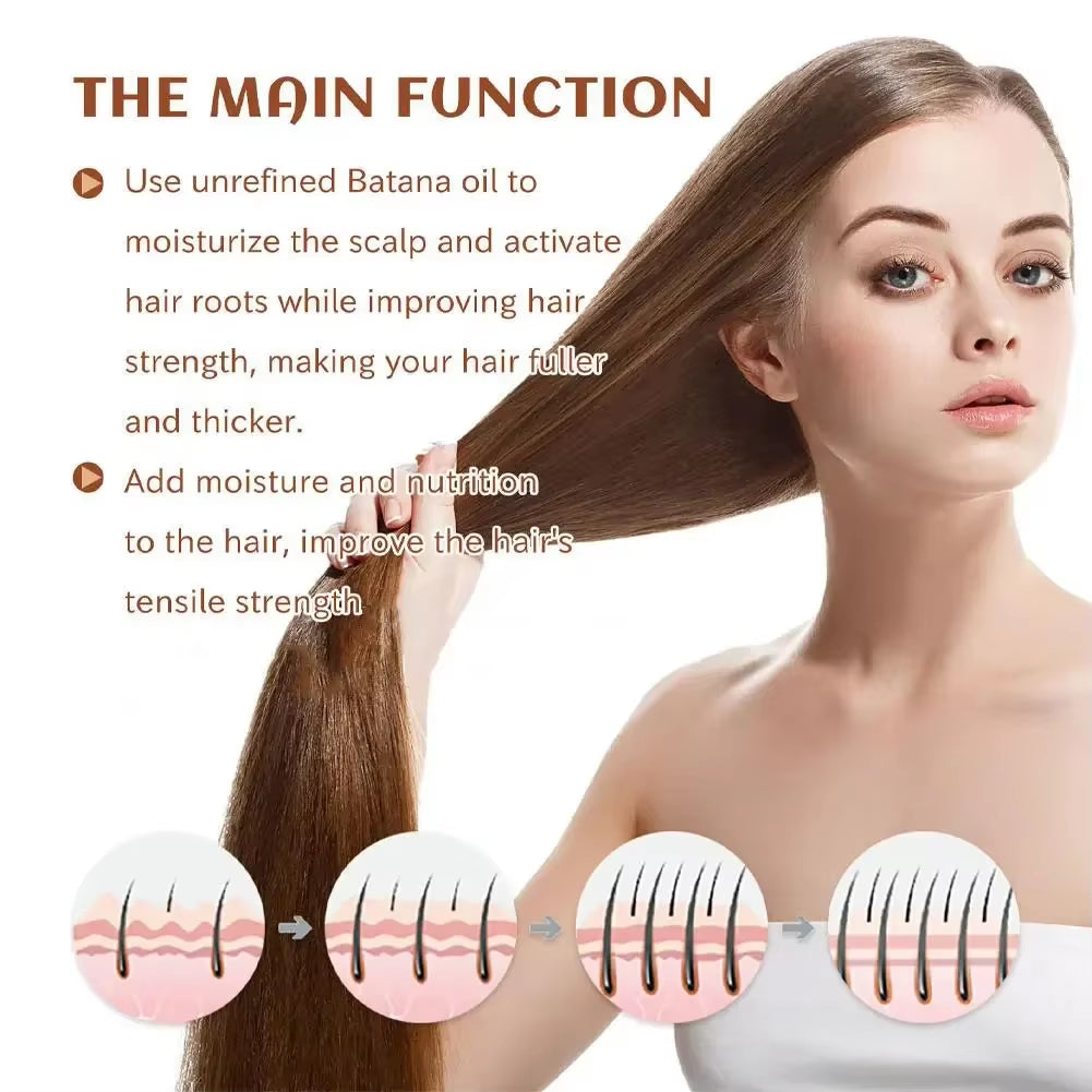 100% Pure Organic Hair Mask Batana Oil Hair Growth Oil Natural Treatment Nourish Reduce Hair Loss Anti-Breakage Care Products